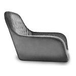 Стул с мягкой серой обивкой из велюра и подъемно-поворотным механизмом на черных колесиках Harper Gray варинант исполнения - 2 | Loft Concept в Брянске