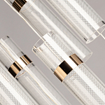 Люстра каскадная с прозрачными цилиндрическими плафонами Jenae Glass Tube Lighting варинант исполнения - 9 | Loft Concept в Брянске