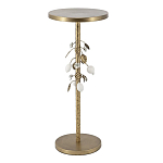 Столик золотистый с цветочной композицией на основании Forest Fairy Tale варинант исполнения - 1 | Loft Concept в Брянске