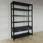 Стеллаж с двумя ящиками Elsa Dreams Black варинант исполнения - 1 | Loft Concept в Брянске