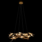 Люстра подвесная с прозрачными стеклянными птичками на ветвях Диаметр 80 см Serip Voa варинант исполнения - 3 | Loft Concept в Брянске