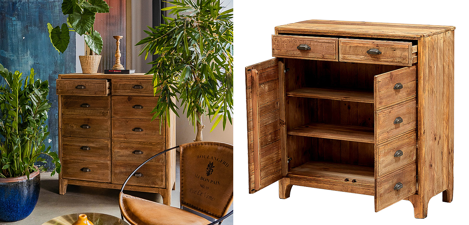 Комод из массива сосны в стиле лофт Pauley Loft Chest of Drawers Комод из массива сосны в стиле лофт Pauley Loft Chest of Drawers - Loft-Concept в Брянске