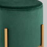 Зеленый пуф на золотистых ножках SANJAY варинант исполнения - 3 | Loft Concept в Брянске
