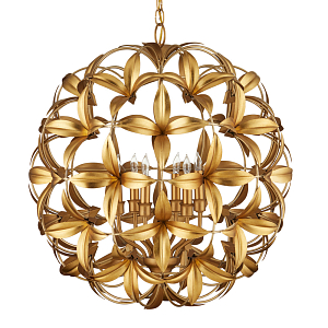Люстра в форме шара из золотых лепестков Hanging Flowers