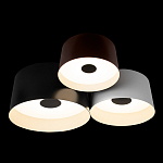 Потолочный светильник с 3-мя цилиндрическими абажурами черного белого и коричневого цвета Urban Dome варинант исполнения - 2 | Loft Concept в Брянске