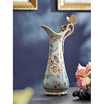 Кувшин с цветочным рисунком и бронзовой ручкой Blue Garden варинант исполнения - 2 | Loft Concept в Брянске