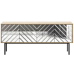 Длинная тумба с зеркальным декором Serena варинант исполнения - 13 | Loft Concept в Брянске