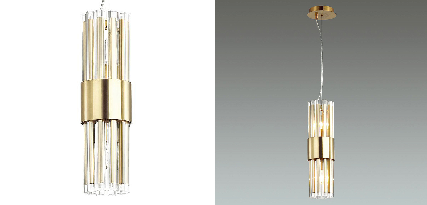 Подвесной светильник Gladwin Glass Tube Hanging Lamp - Loft-Concept в Брянске