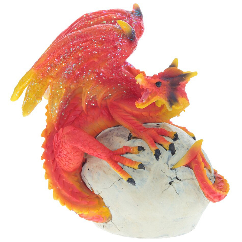 Декоративная статуэтка Дракон Red Yellow Dragon Statuette Красный Желтый Бежевый Мульти Декоративная статуэтка Дракон Red Yellow Dragon Statuette Красный Желтый Бежевый Мульти в Брянске | Loft Concept
