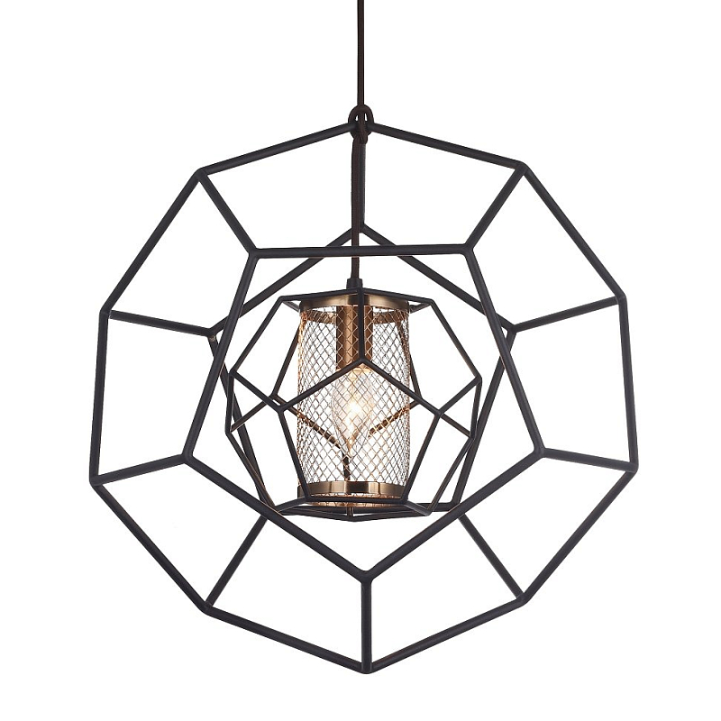 Подвесной светильник Octagrid Sun Pendant Золотой Черный Подвесной светильник Octagrid Sun Pendant Золотой Черный в Брянске | Loft Concept