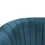 Барный стул со спинкой на 4-х деревянных ножках Синий Велюр Ava Charm варинант исполнения - 3 | Loft Concept в Брянске