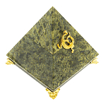 Шкатулка пирамида из натурального камня змеевик Stone Casket варинант исполнения - 1 | Loft Concept в Брянске