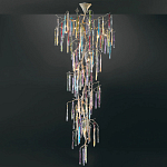 Люстра с голубыми и прозрачными подвесками в форме капель Blue Drop Chandelier варинант исполнения - 2 | Loft Concept в Брянске