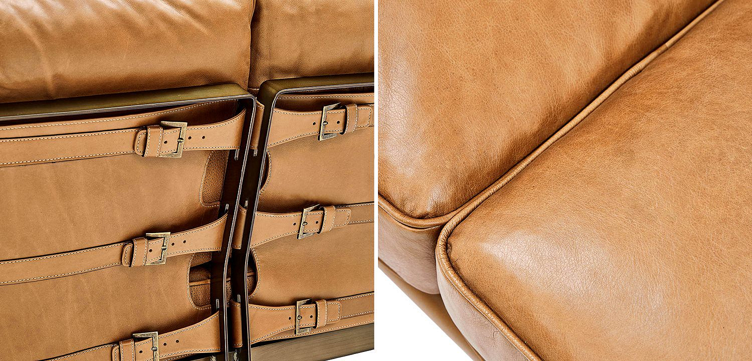 Диван кожаный Didier Beige Leather Sofa Диван кожаный Didier Beige Leather Sofa - Loft-Concept в Брянске