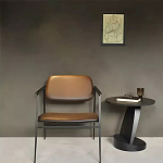 Дизайнерский журнальный столик чёрный с круглой столешницей Arycy варинант исполнения - 6 | Loft Concept в Брянске