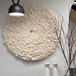 Панно на стену из шерсти мериноса Белый Круг  варинант исполнения - 3 | Loft Concept в Брянске