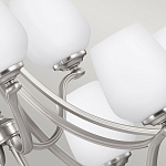 Люстра двухъярусная с белыми матовыми стеклянными плафонами в форме винных бокалов Feiss варинант исполнения - 4 | Loft Concept в Брянске