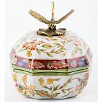 Фарфоровая шкатулка с бронзовой стрекозой Eden Garden варинант исполнения - 3 | Loft Concept в Брянске