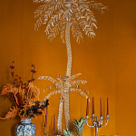 Обои с вышивкой ручной работы Deco Palms Original colourway on velvet 2 варинант исполнения - 2 | Loft Concept в Брянске