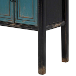 Деревянная консоль в китайском стиле с дверцами голубая Qin Console Table Blue варинант исполнения - 5 | Loft Concept в Брянске