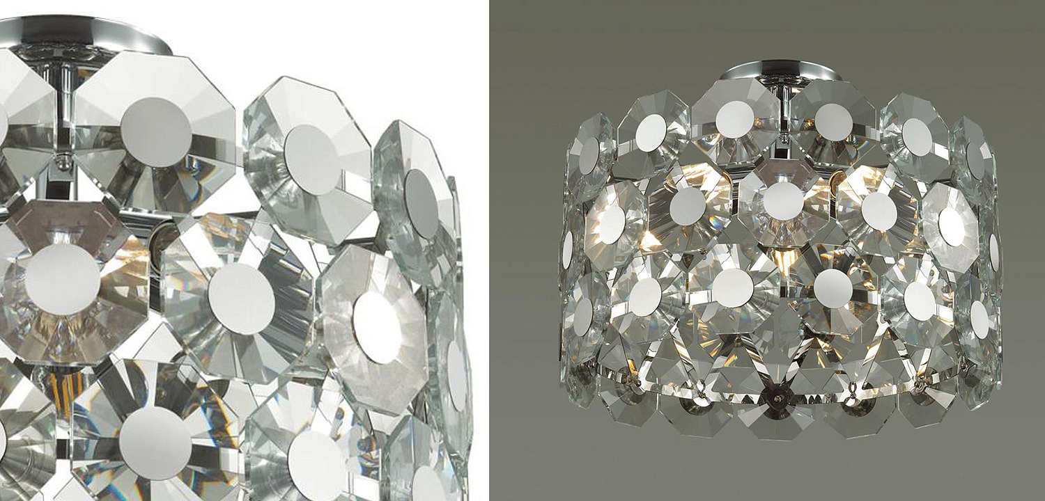 Потолочный светильник Crystal Octagons Chrome - Loft-Concept в Брянске