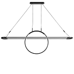 Светодиодная люстра Black LED Circle and Oval Lamp варинант исполнения - 2 | Loft Concept в Брянске