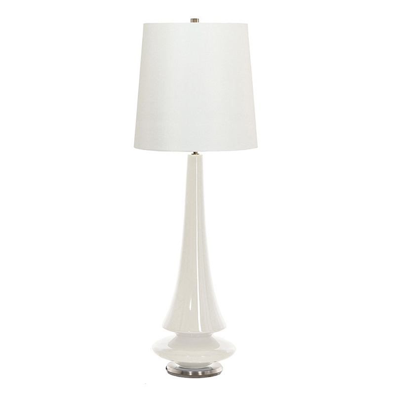 Настольная лампа белого цвета с высоким основанием из фарфора Elstead Lighting Белый в Брянске | Loft Concept 