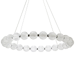 Светодиодная кольцевая люстра с круглыми плафонами Crystal Globule Chandelier Chrome варинант исполнения - 3 | Loft Concept в Брянске