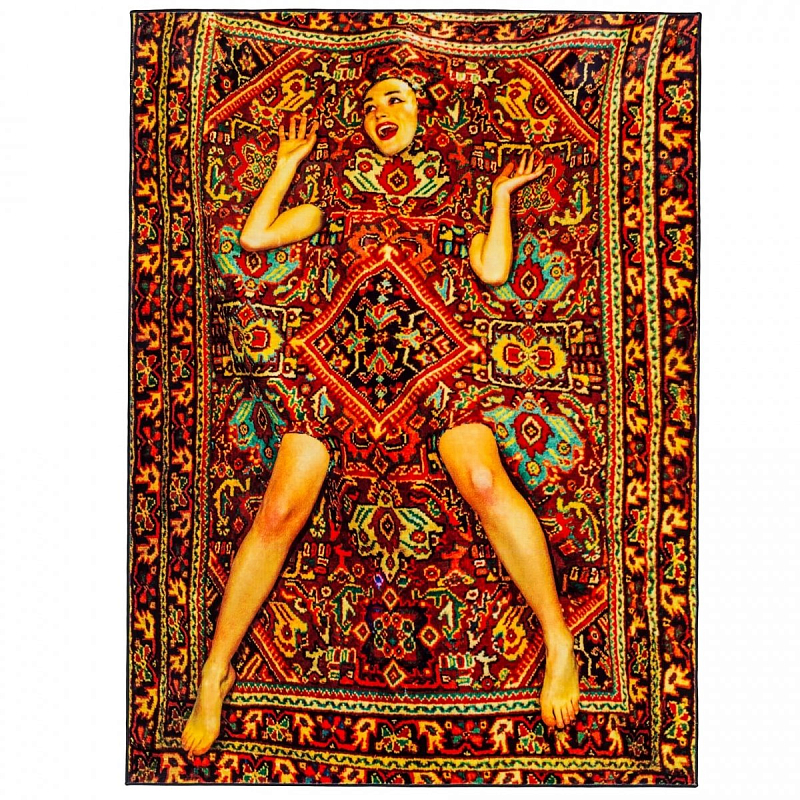 Ковер Seletti Rectangular Rug Lady on Carpet Мульти в Брянске | Loft Concept 