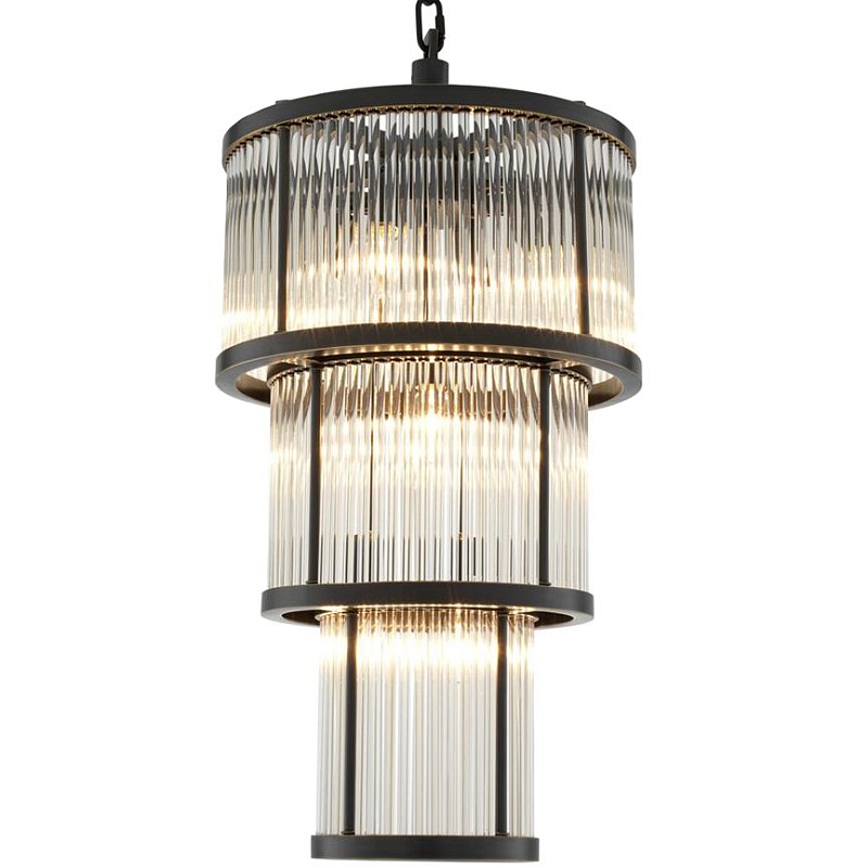 Люстра Chandelier Avery Bronze Темная бронза Прозрачное Стекло Люстра Chandelier Avery Bronze Темная бронза Прозрачное Стекло в Брянске | Loft Concept