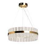 Люстра круглая золотого цвета с прозрачными рельефными стеклянными вставками Textured Glass Chandelier варинант исполнения - 2 | Loft Concept в Брянске