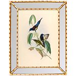 Постер с изображением птиц и цветов в зеркальной раме Blooming Birds Poster варинант исполнения - 5 | Loft Concept в Брянске