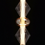 Подвесной светильник с вертикальной композицией из прозрачных и янтарных стеклянных шаров и ромбов Gabriel Scott Luna варинант исполнения - 15 | Loft Concept в Брянске