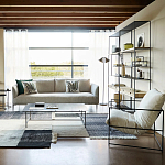 Металлический стеллаж с деревянными полками и ящиками Menzie Metal Wood Rack варинант исполнения - 4 | Loft Concept в Брянске