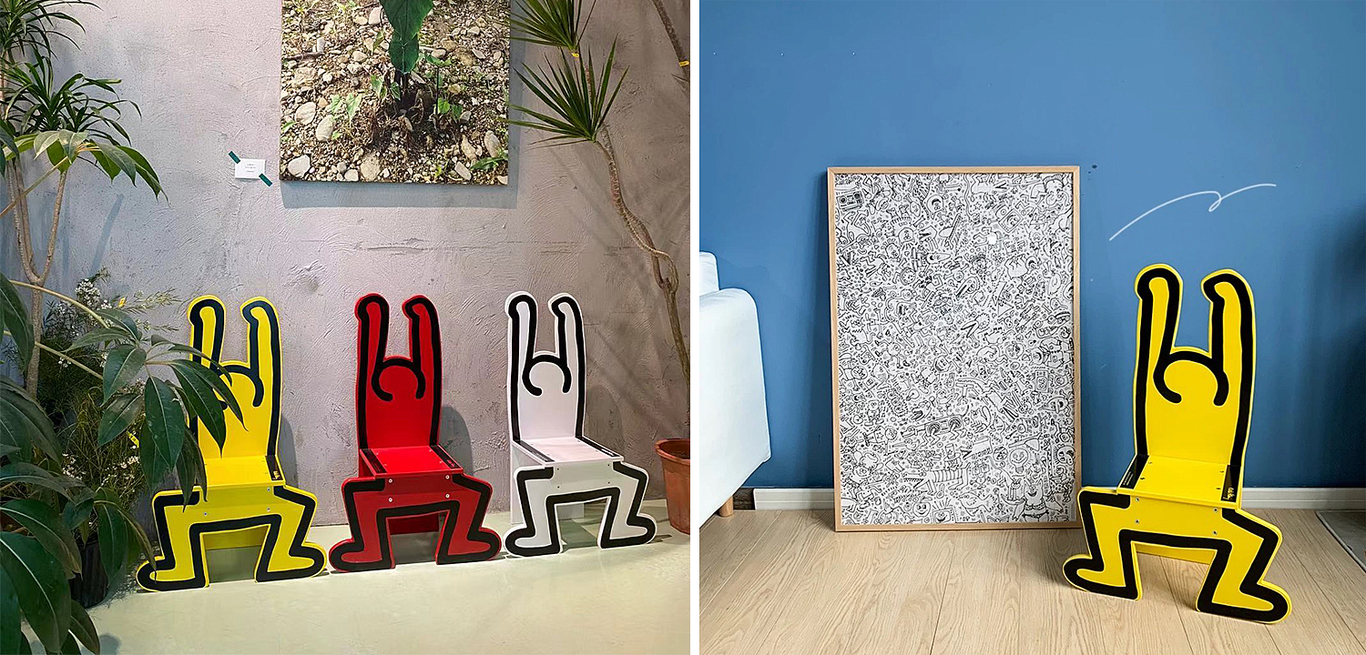 Детский стул Chaise Keith Haring Dancer Vilac Желтый Детский стул Chaise Keith Haring Dancer Vilac Желтый - Loft-Concept в Брянске
