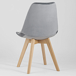 Стул с мягким велюровым сиденьем Arvika Grey варинант исполнения - 5 | Loft Concept в Брянске