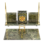 Настольный письменный набор из змеевика с гербом России Successful Leader варинант исполнения - 1 | Loft Concept в Брянске