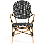 Кресло плетеное из ротанга Ronald Black White Rattan Chair варинант исполнения - 2 | Loft Concept в Брянске