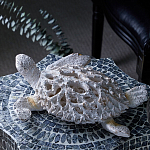 Статуэтка черепаха с ажурным панцирем и детализированной текстурой в белом цвете Marine Accessories варинант исполнения - 7 | Loft Concept в Брянске