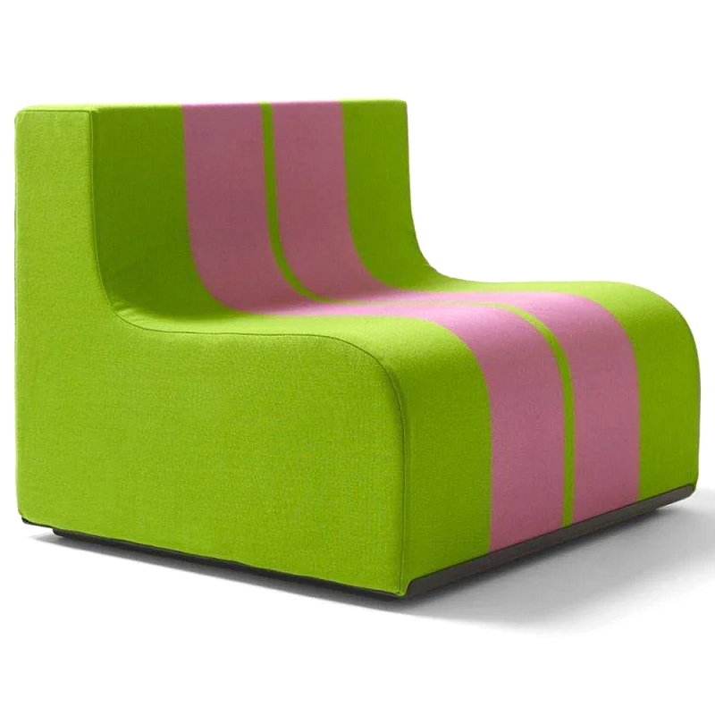 Дизайнерское кресло зеленое Poltronova Sofo Verosa Green Pink Armchair Салатовый Розовый в Брянске | Loft Concept 