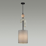 Подвесной светильник с серым тканевым плафоном Flourish варинант исполнения - 3 | Loft Concept в Брянске