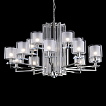 Люстра многоярусная с 15-ю цилиндрическими плафонами из стекла Laurent варинант исполнения - 1 | Loft Concept в Брянске