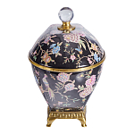 Шкатулка черного цвета с цветочной росписью Eden Garden варинант исполнения - 3 | Loft Concept в Брянске