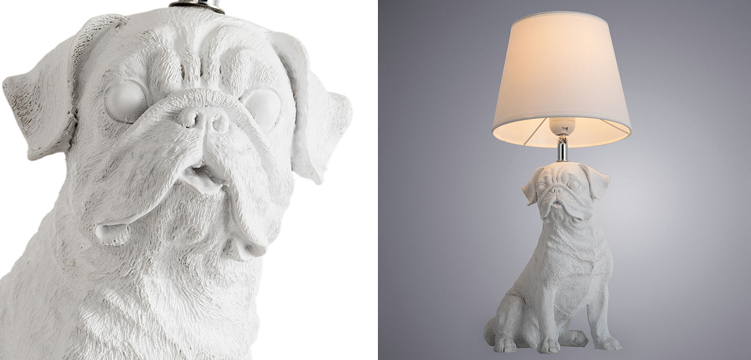 Настольная лампа White Bulldog Table Lamp Настольная лампа White Bulldog Table Lamp - Loft-Concept в Брянске