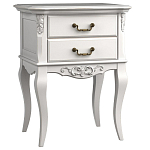 Тумба прикроватная белого цвета из массива бука в стиле прованс White Provence варинант исполнения - 1 | Loft Concept в Брянске