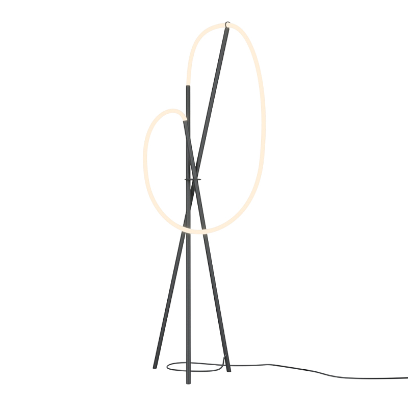 Напольный светильник Crochet 3000К 36Вт Черный Латунь в Брянске | Loft Concept 