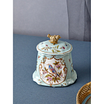 Шкатулка голубого цвета с рисунком и состаренным эффектом Eden Garden варинант исполнения - 3 | Loft Concept в Брянске