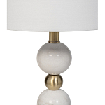 Лампа настольная с каркасом из мраморных шаров и белым абажуром Floor lamp Jewelry варинант исполнения - 2 | Loft Concept в Брянске