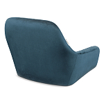 Стул с мягкой синей обивкой из велюра и подъемно-поворотным механизмом на черных колесиках Harper Blue варинант исполнения - 3 | Loft Concept в Брянске