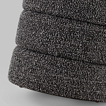 Пуф Three Gray в ткани букле серого цвета варинант исполнения - 6 | Loft Concept в Брянске